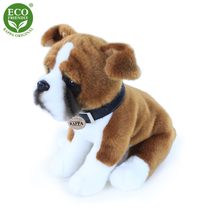 Pejsek Hugo sedící 30cm se srdíčkem 2 barvy