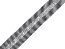 Popruh polypropylénový oboustranný s lurexem šíře 25 mm METRÁŽ