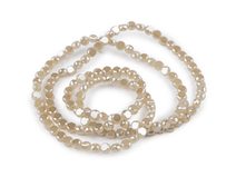 Skleněné korálky broušené 4 mm ploché, na drátku