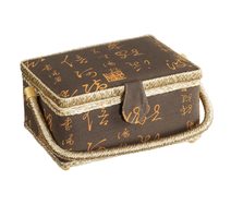 BOX na šití - 24x17,5x13 cm hnědý