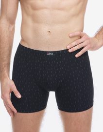 GINA pánské boxerky s delší nohavičkou, delší nohavička, šité, s potiskem 74181P