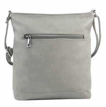 Crossbody dámská kabelka s výšivkami YH1636 světle šedá
