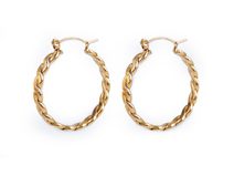 Náušnice z nerezové oceli splétané kruhy