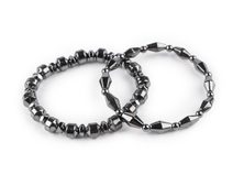 Náramek pružný hematitový, unisex