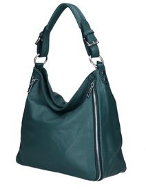 Moderní velká crossbody kabelka 74-MH metalická modrá