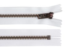 Kovový zip YKK No 5 délka 18 cm staromosazný (jeansový)