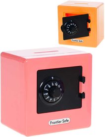 Pokladnička trezor 9cm dětská kasička s odemykáním na číselný kód 4 barvy plast