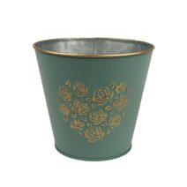 Květináč plechový srdce K3328/2 - dia 15 × 13.5 cm