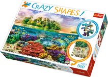 TREFL PUZZLE Crazy Shapes: Tropický ostrov 68x48cm 600 dílků skládačka