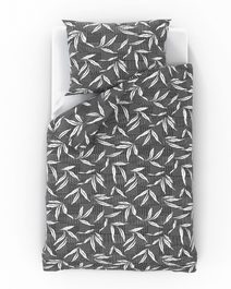 Bavlněné ložní povlečení DELUX Magnólie zelená 140×200, 70×90 cm