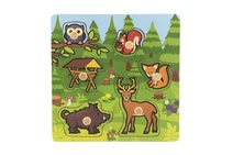 Puzzle Moje první zvířátka dřevěné 18 dílků pro nejmenší v krabičce 13x11,5x4,5cm 12m+ MPZ