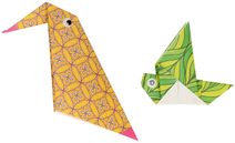 GRAFIX Origami kreativní skládačka set 12 zvířátek s očima + 3D pozadí 2 druhy