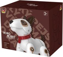 MAC TOYS Pejsek Husky interaktivní zvířátko chodící na baterie Zvuk PLYŠ