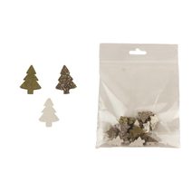 Dekorační stromečky, 24 ks D4672 - 1,5 x 0,2 x 2 cm