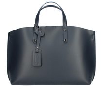 Kožená velká tmavě modrá dámská kabelka Casilda