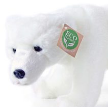 PLYŠ Medvěd bílý polární 28cm stojící Eco-Friendly *PLYŠOVÉ HRAČKY*
