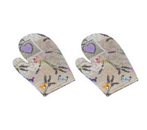 Kuchyňská chňapka - 2ks Fialová,Šedá CH/516 28x18 cm