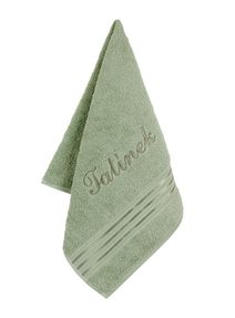 Froté ručník kolekce Linie s výšivkou Tatínek - 50x100 cm zelená