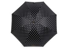 Dámský vystřelovací deštník s puntíky a perlami