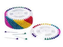 Špendlíky s plastovou hlavičkou na rozetě délka 37 mm 40 špendlíků