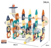Kuličkodráha Marble Run Blocks 2D/3D stavebnice 66 dílků v krabici