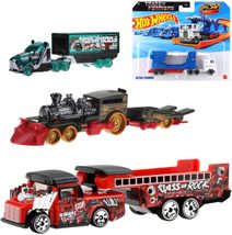 MATTEL HOT WHEELS Track Fleet vozidlo s přívěsem různé druhy kov