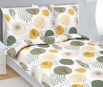 Flanelové povlečení 140x200, 70x90 Liby hnědá