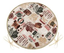 Sedák EMA kulatý hladký Béžová,Hnědá 79/563 průměr 40 cm