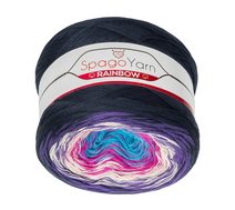 Příze SpagoYarn Rainbow Fialová,Růžová,Tyrkysová 9 250g / 1000 m
