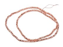 Skleněné korálky broušené ohňovky 2 mm metalické, na drátku