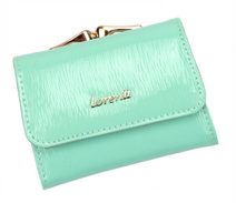Kožená mátově zelená malá dámská peněženka RFID v krabičce Lorenti