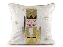 Vánoční sametový povlak na polštář louskáček 43x43 cm