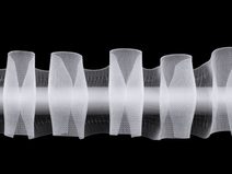 Záclonovka šíře 50 mm s poutky k navlečení na tyč, tužkové řasení návin 50 metrů