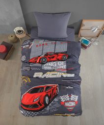 Ložní povlečení pro mladé 140x200, 70x90cm Racing Team