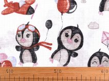 Bavlněná plenkovina / mušelín tučňák METRÁŽ