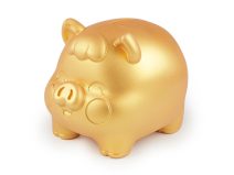 Zlaté prasátko pro štěstí / pokladnička, velké