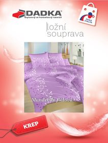 Povlečení krep Mandevila fialová 140x220, 70x90 cm
