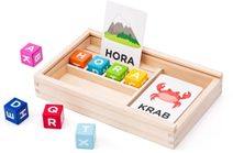 Baby puzzle s úchyty mláďata 4x2 dílky na desce pro miminko