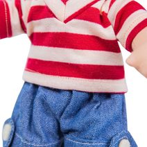 Baby panáček hadrový 35cm textilní panenka kluk s kloboučkem 2 druhy