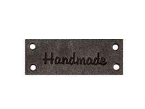 Kožená cedulka / štítek Handmade 16x44 mm