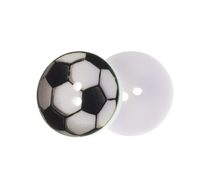 Knoflík - sada 6 ks - prům. 15 mm Míč bílá