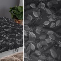 Povlečení bavlněný satén Pola - šedé 140x200+70x90 cm