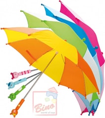 Deštník dětský rukojeť zvířátko 58cm 4 barvy