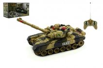 Tank RC T-80 plast 25cm s dobíjecím packem USB+adaptér na baterie 2 druhy 2,4 GHz v krabici