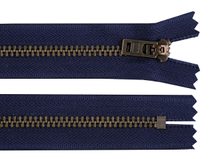 Kovový zip YKK No 5 délka 18 cm staromosazný (jeansový)