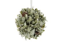Vánoční závěsná koule jmelí Ø20 cm