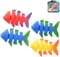 Rybičky barevné na potápění 11cm set 4ks do vody plast
