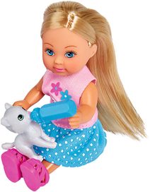 SIMBA Panenka Evička kočičí maminka set s kočárkem a 2 koťátky