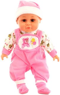 Panenka miminko 30cm růžové dupačky měkké tělíčko na baterie Zvuk