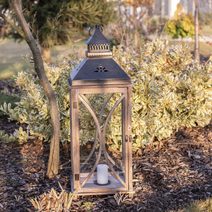 Dřevěná lucerna D3139/ Velká 86,5 cm